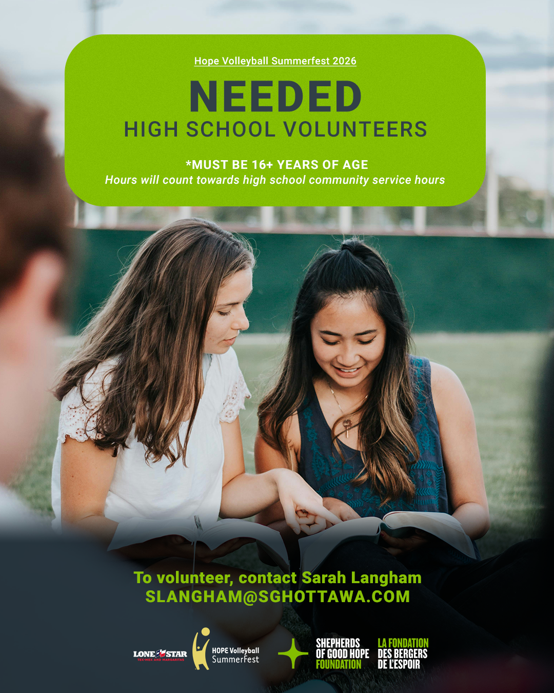 High School Volunteers Needed